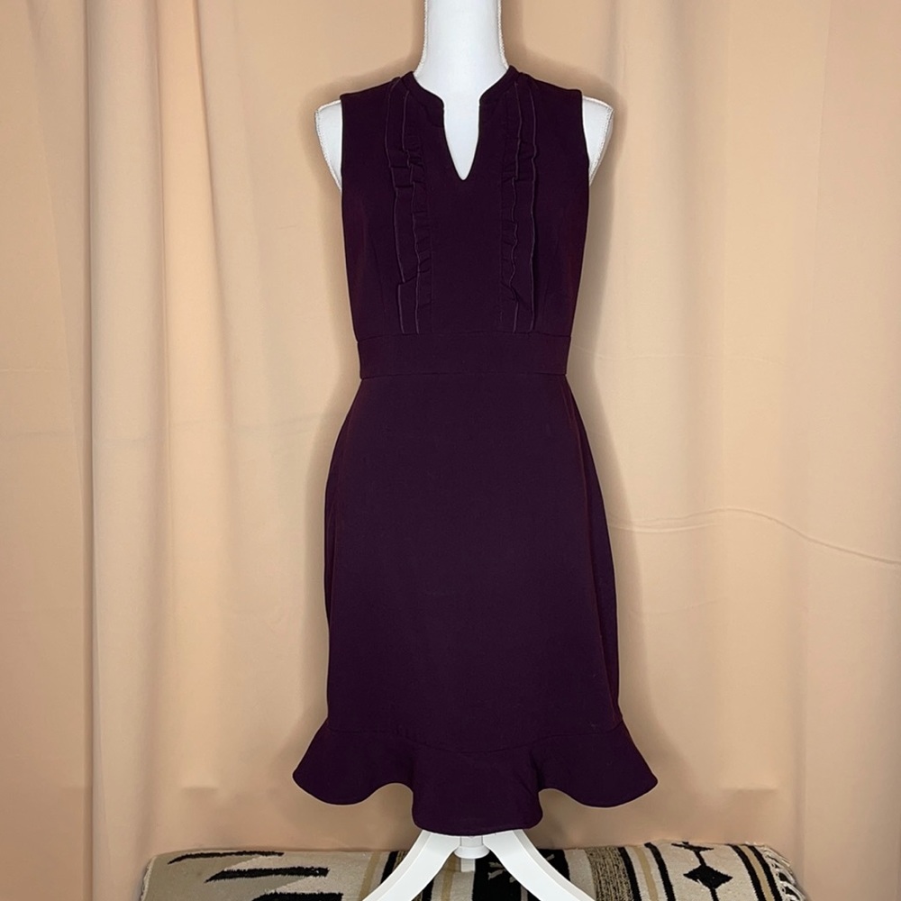Karl Lagerfeld Violet Paris Ruffle Dress